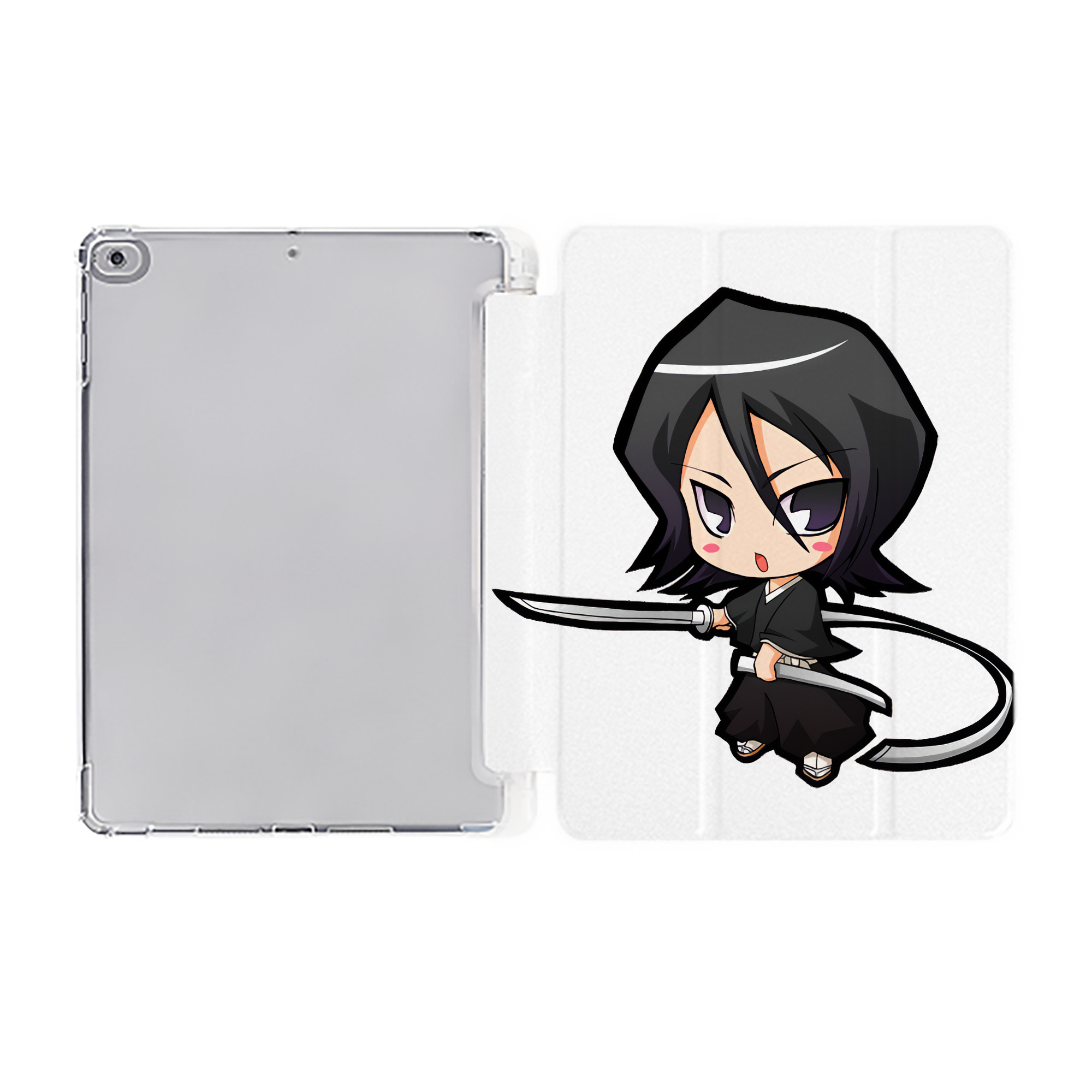 （画像用） ブリーチ 朽木ルキア BLEACH Kuchiki Rukia IPad ケース ペン収納付き 三つ折りスタンド PUレザー×シリコン 対応機種9.5/10.5/10.9インチ